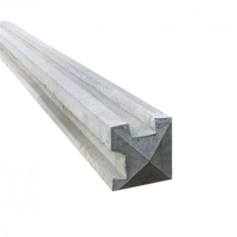 9ft Concrete Fence Post Slotted Corner .